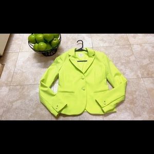 Neon yellow womens blazer jacket !!!